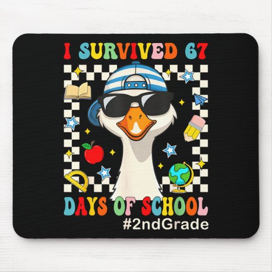 I Survived 67 Days Of School Funny Goose Boys 2nd Mousepad (Vorne)