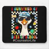 I Survived 67 Days Of School Funny Goose Boys Coun Mousepad (Vorne)
