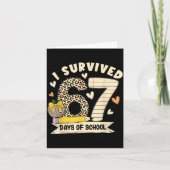 I Survived 67 Days Of School Funny Leopard Student Karte (Vorderseite)