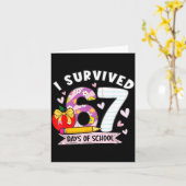 I Survived 67 Days Of School Funny Leopard Student Karte (Gelbe Blume)