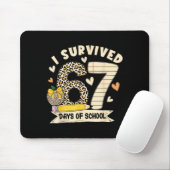 I Survived 67 Days Of School Funny Leopard Student Mousepad (Mit Mouse)