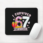 I Survived 67 Days Of School Funny Leopard Student Mousepad (Mit Mouse)