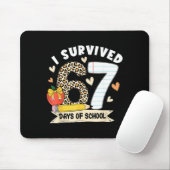 I Survived 67 Days Of School Funny Leopard Student Mousepad (Mit Mouse)
