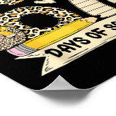 I Survived 67 Days Of School Funny Leopard Student Poster (Ecke)