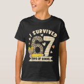 I Survived 67 Days Of School Funny Leopard Student T-Shirt (Vorderseite)