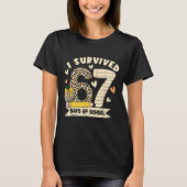 I Survived 67 Days Of School Funny Leopard Student T-Shirt (Vorderseite)