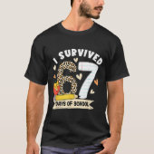 I Survived 67 Days Of School Funny Leopard Student T-Shirt (Vorderseite)