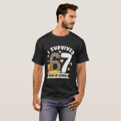 I Survived 67 Days Of School Funny Leopard Student T-Shirt (Vorne ganz)