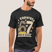 I Survived 67 Days Of School Funny Leopard Student T-Shirt (Vorderseite)