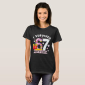 I Survived 67 Days Of School Funny Leopard Student T-Shirt (Vorne ganz)