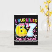 I Survived 67 Days Of School Funny Meme Boy Girl T Karte (Gelbe Blume)