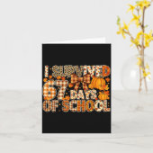 I Survived 67 Days Of School Funny Meme Fall Desig Karte (Gelbe Blume)