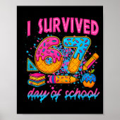 I Survived 67 Days Of School Funny Meme Ice Cream  Poster (Vorne)