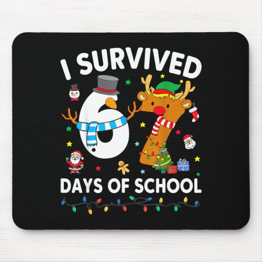 I Survived 67 Days Of School Funny Meme Six Seven Mousepad (Vorne)