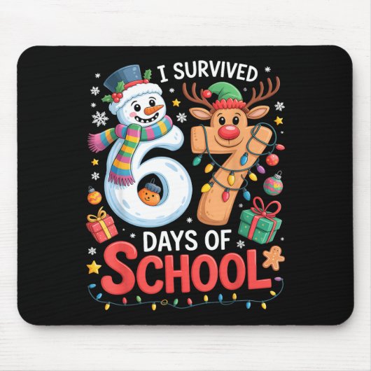 I Survived 67 Days Of School Funny Meme Six Seven Mousepad (Vorne)