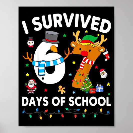 I Survived 67 Days Of School Funny Meme Six Seven Poster (Vorne)