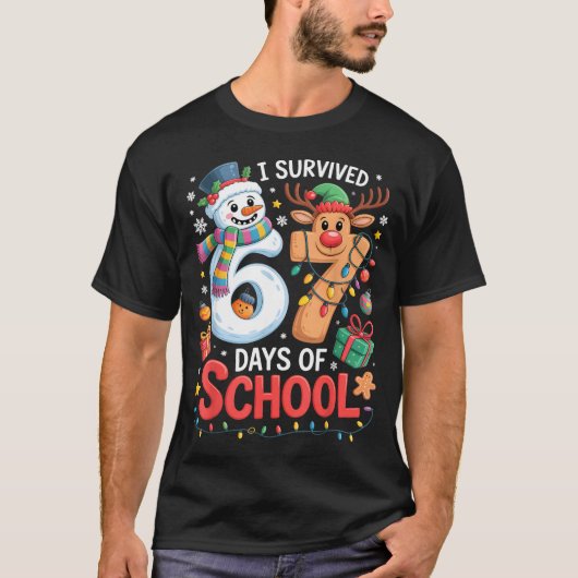 I Survived 67 Days Of School Funny Meme Six Seven T-Shirt (Vorderseite)