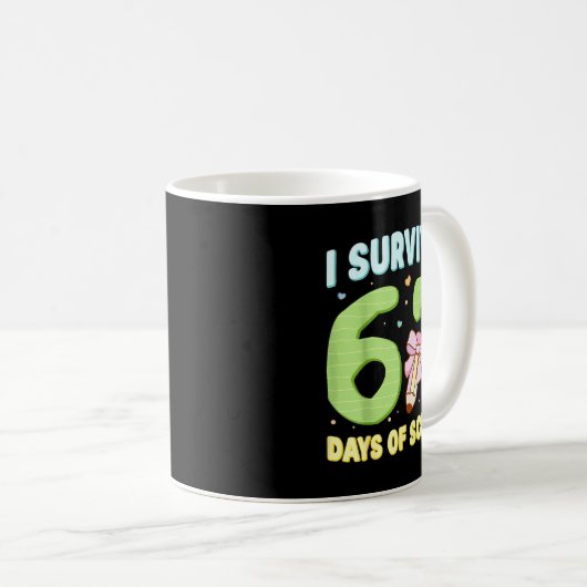 I Survived 67 Days Of School Funny Meme Student Te Kaffeetasse (VorderseiteRechts)