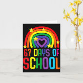 I Survived 67 Days Of School Funny Meme Student Te Karte (Gelbe Blume)