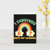 I Survived 67 Days Of School Funny Meme Student Te Karte (Gelbe Blume)