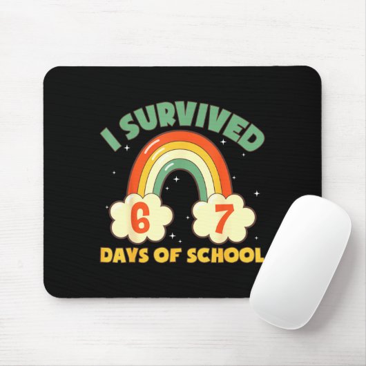 I Survived 67 Days Of School Funny Meme Student Te Mousepad (Mit Mouse)