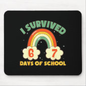 I Survived 67 Days Of School Funny Meme Student Te Mousepad (Vorne)