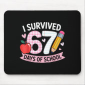 I Survived 67 Days Of School Funny Meme Student Te Mousepad (Vorne)