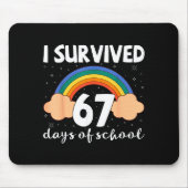 I Survived 67 Days Of School Funny Meme Student Te Mousepad (Vorne)
