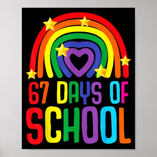 I Survived 67 Days Of School Funny Meme Student Te Poster (Vorne)