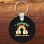 I Survived 67 Days Of School Funny Meme Student Te Schlüsselanhänger (Vorderseite)