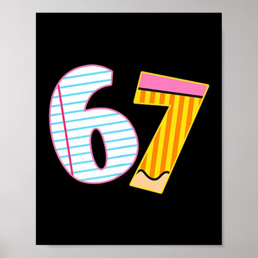 I Survived 67 Days Of School Funny Meme Teacher 2  Poster (Vorne)