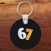 I Survived 67 Days Of School Funny Meme Teacher 2  Schlüsselanhänger (Vorderseite)