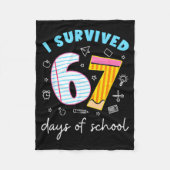 I Survived 67 Days Of School Funny Meme Teacher St Fleecedecke (Vorderseite)