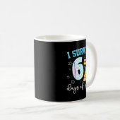 I Survived 67 Days Of School Funny Meme Teacher St Kaffeetasse (VorderseiteRechts)