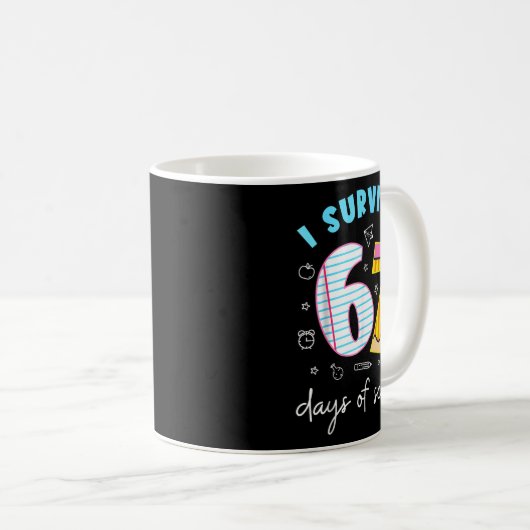 I Survived 67 Days Of School Funny Meme Teacher St Kaffeetasse (VorderseiteRechts)