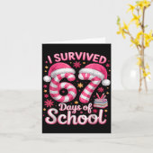 I Survived 67 Days Of School Funny Meme Teacher St Karte (Gelbe Blume)