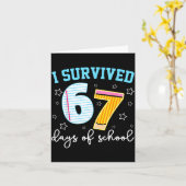 I Survived 67 Days Of School Funny Meme Teacher St Karte (Gelbe Blume)
