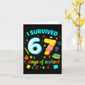 I Survived 67 Days Of School Funny Meme Teacher St Karte (Gelbe Blume)