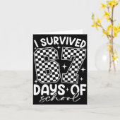 I Survived 67 Days Of School Funny Meme Teacher St Karte (Gelbe Blume)