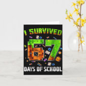 I Survived 67 Days Of School Funny Meme Teacher St Karte (Gelbe Blume)