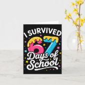 I Survived 67 Days Of School Funny Meme Teacher St Karte (Gelbe Blume)