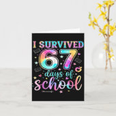I Survived 67 Days Of School Funny Meme Teacher St Karte (Gelbe Blume)