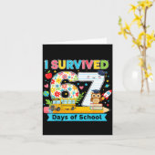 I Survived 67 Days Of School Funny Meme Teacher St Karte (Gelbe Blume)