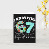 I Survived 67 Days Of School Funny Meme Teacher St Karte (Gelbe Blume)