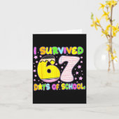 I Survived 67 Days Of School Funny Meme Teacher St Karte (Gelbe Blume)