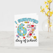 I Survived 67 Days Of School Funny Meme Teacher St Karte (Gelbe Blume)