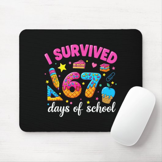 I Survived 67 Days Of School Funny Meme Teacher St Mousepad (Mit Mouse)