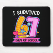 I Survived 67 Days Of School Funny Meme Teacher St Mousepad (Vorne)