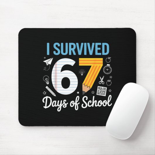 I Survived 67 Days Of School Funny Meme Teacher St Mousepad (Mit Mouse)