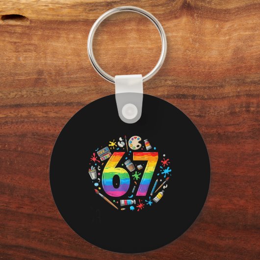 I Survived 67 Days Of School Funny Meme Teacher St Schlüsselanhänger (Vorderseite)